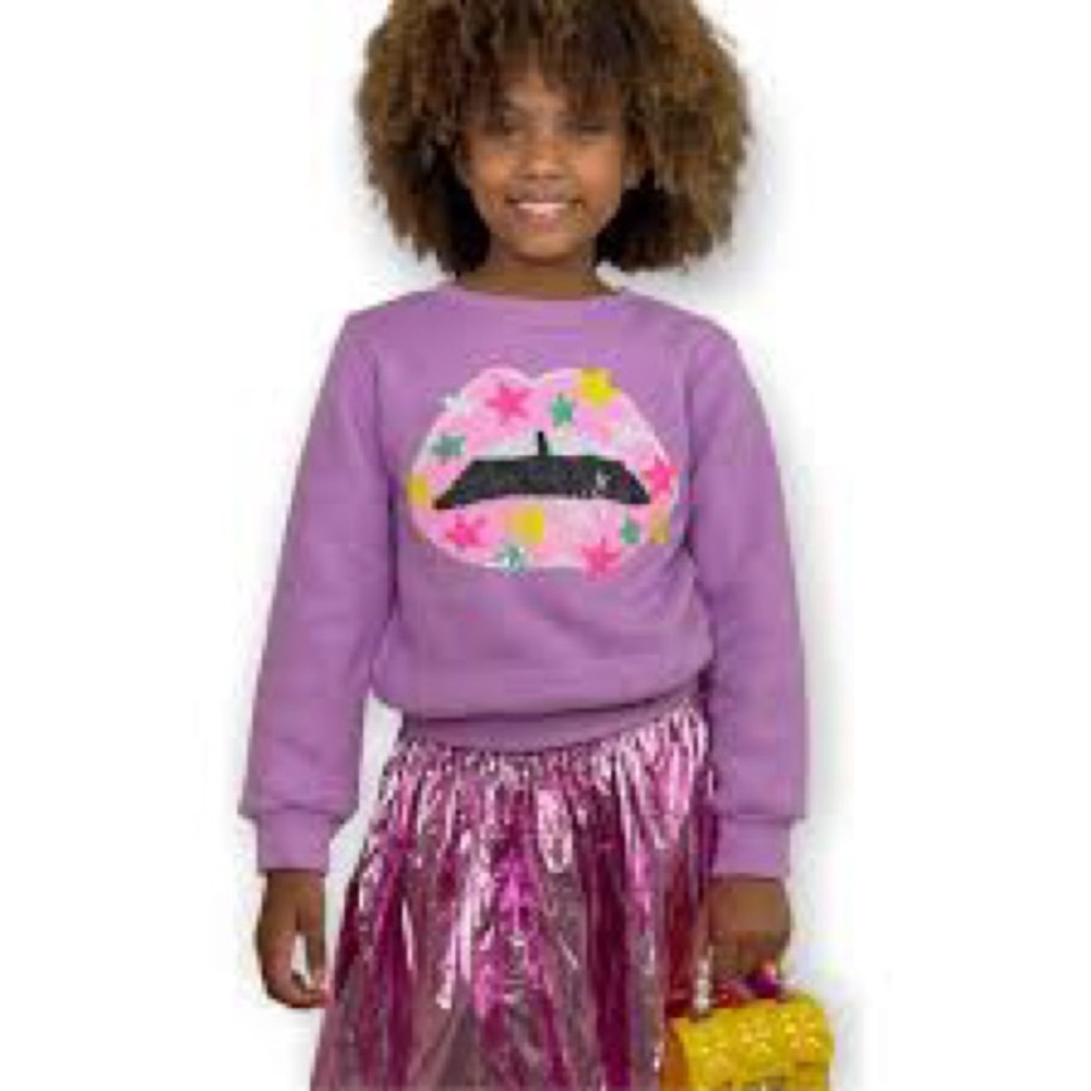 Lola and the Boys Lola Star Lips Sweatshirt size 2